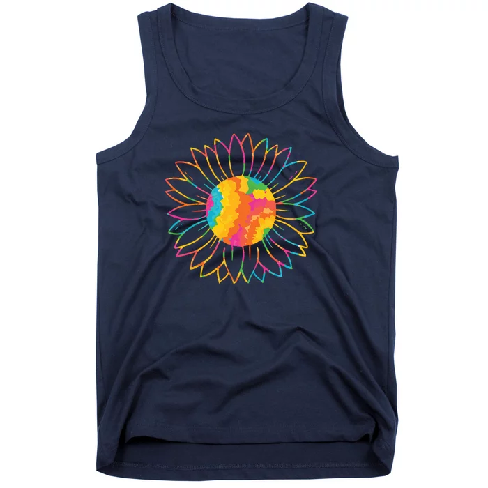 Colorful Sunflower Tank Top