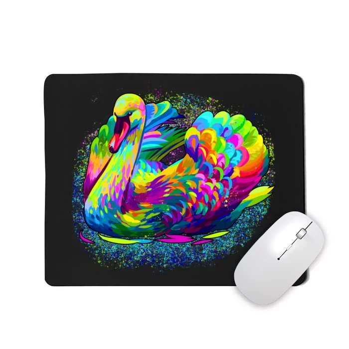 Colorful Swan Mousepad