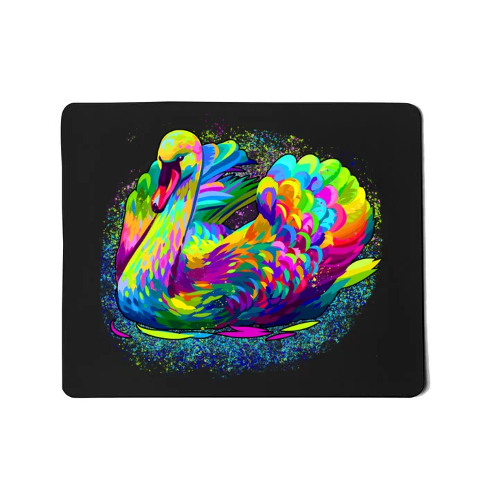 Colorful Swan Mousepad