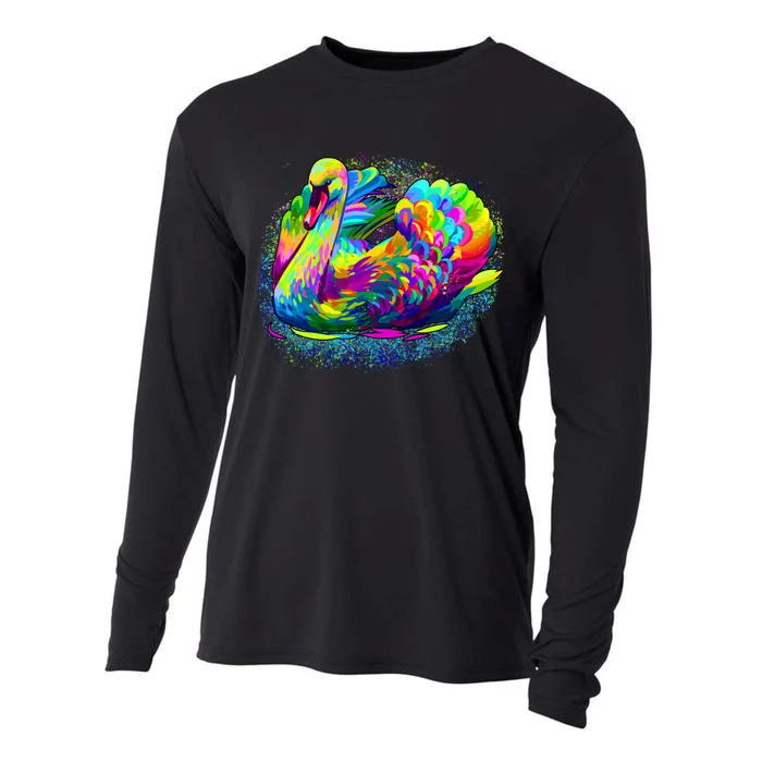 Colorful Swan Cooling Performance Long Sleeve Crew