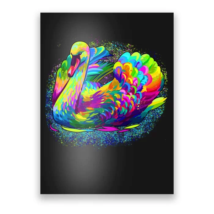 Colorful Swan Poster