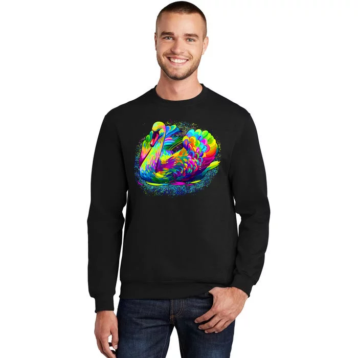 Colorful Swan Tall Sweatshirt