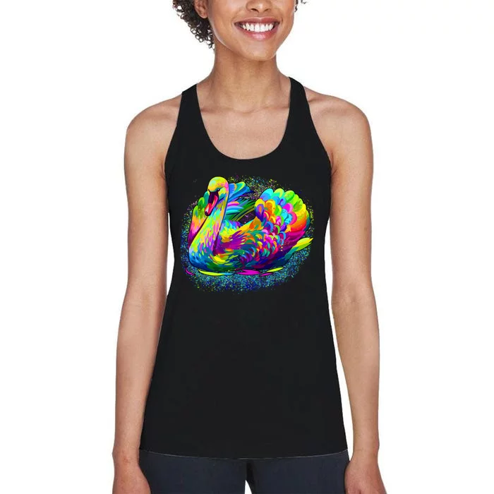 Colorful Swan Women's Racerback Tank