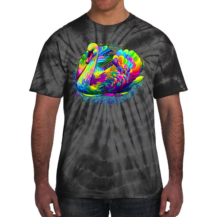 Colorful Swan Tie-Dye T-Shirt