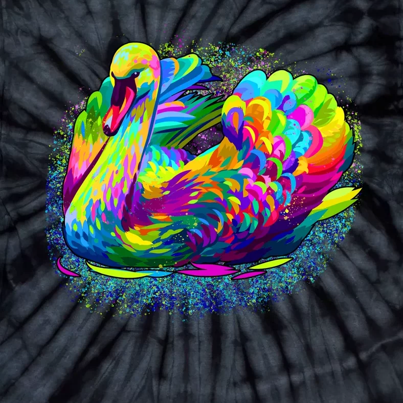 Colorful Swan Tie-Dye T-Shirt