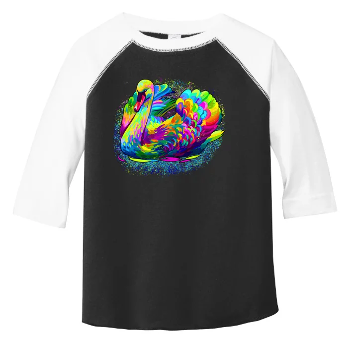 Colorful Swan Toddler Fine Jersey T-Shirt