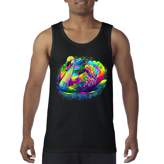 Colorful Swan Tank Top