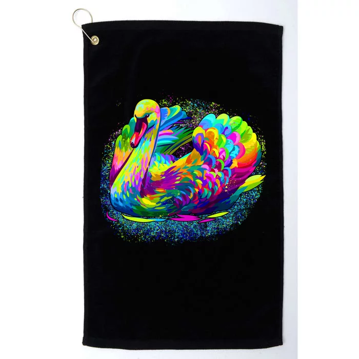 Colorful Swan Platinum Collection Golf Towel