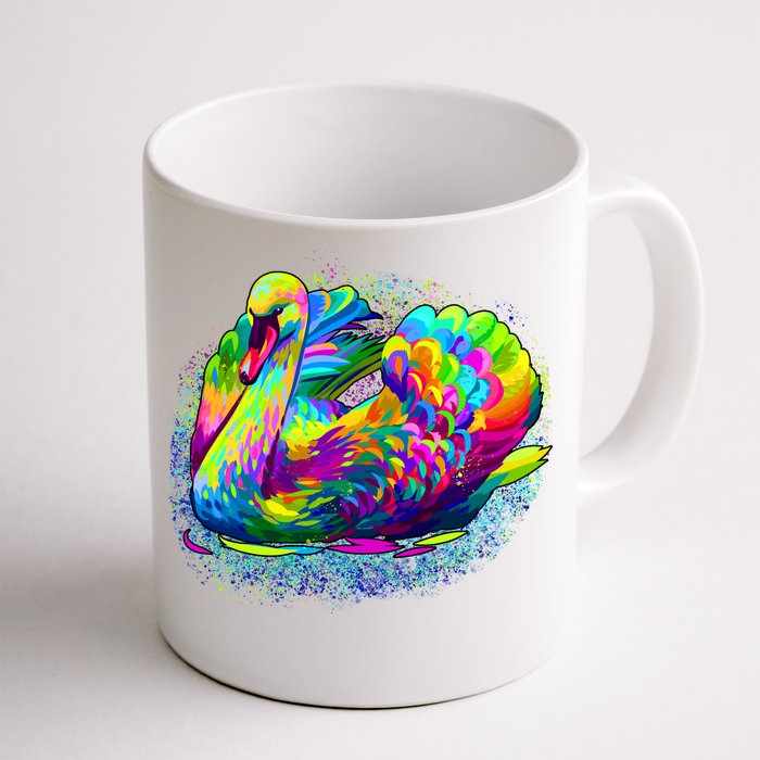 Colorful Swan Front & Back Coffee Mug