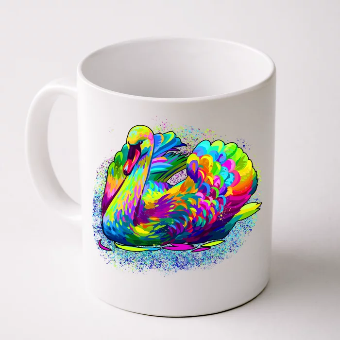 Colorful Swan Front & Back Coffee Mug