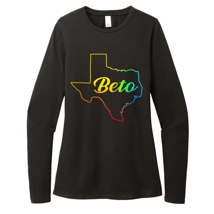 Colorful Texas Senate Beto Rainbow Womens CVC Long Sleeve Shirt