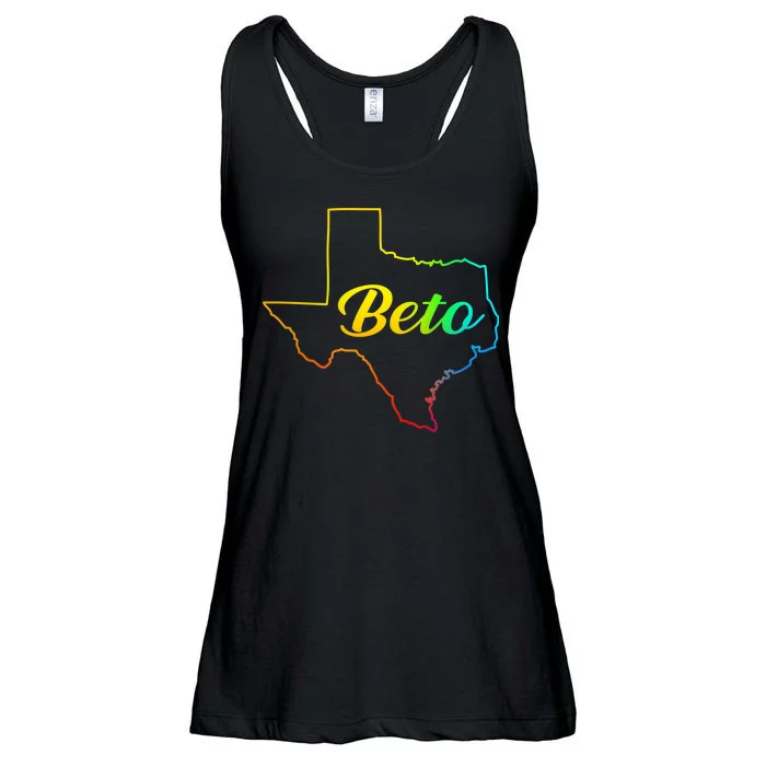 Colorful Texas Senate Beto Rainbow Ladies Essential Flowy Tank