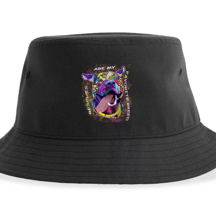 Colorful Texture Boxer Dog Rescues Are My Favorite Breeds Sustainable Bucket Hat