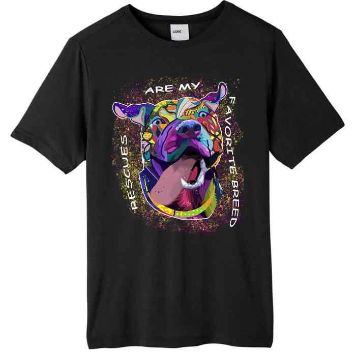 Colorful Texture Boxer Dog Rescues Are My Favorite Breeds ChromaSoft Performance T-Shirt