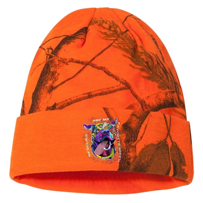 Colorful Texture Boxer Dog Rescues Are My Favorite Breeds Kati - 12in Camo Beanie