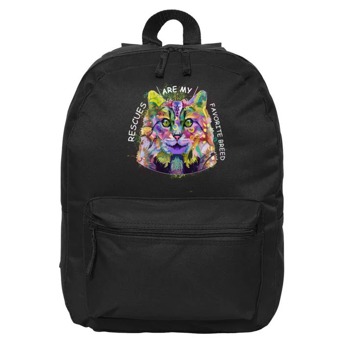 Colorful Texture Cat Rescues Are My Favorite 16 in Basic Backpack