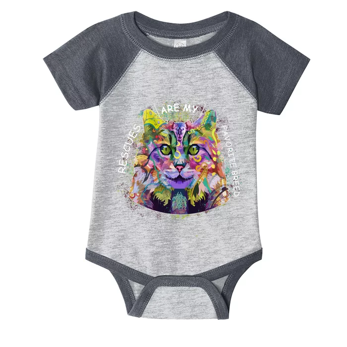 Colorful Texture Cat Rescues Are My Favorite Infant Baby Jersey Bodysuit