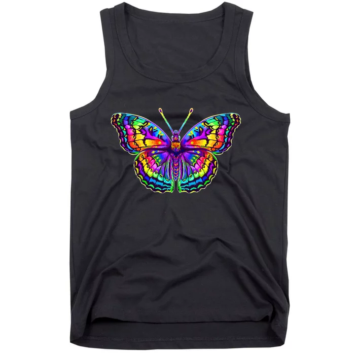 Colorful Texture Trippy Butterfly Tank Top