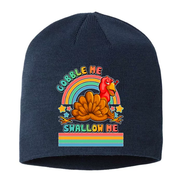 Colorful Thanksgiving Gobble Me Swallow Me Turkey 8 1/2in Sustainable Knit Beanie