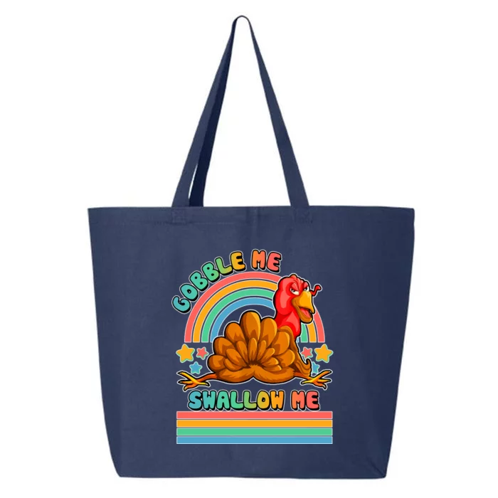 Colorful Thanksgiving Gobble Me Swallow Me Turkey 25L Jumbo Tote