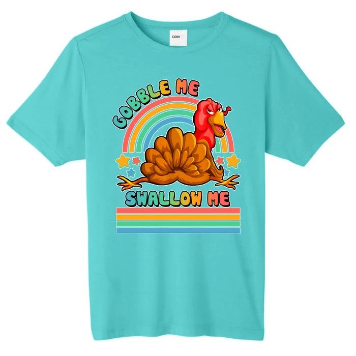 Colorful Thanksgiving Gobble Me Swallow Me Turkey ChromaSoft Performance T-Shirt