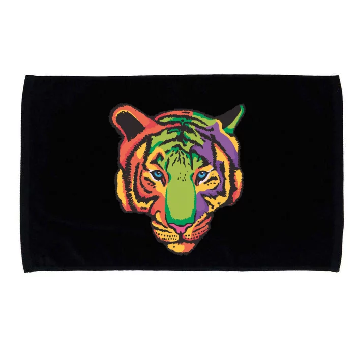 Colorful Tiger Head Microfiber Hand Towel