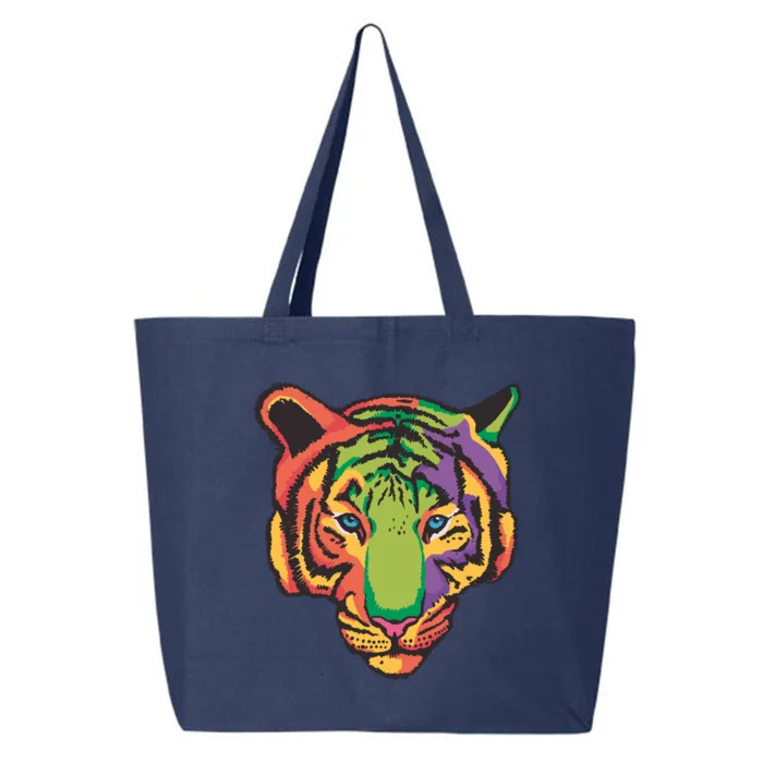 Colorful Tiger Head 25L Jumbo Tote