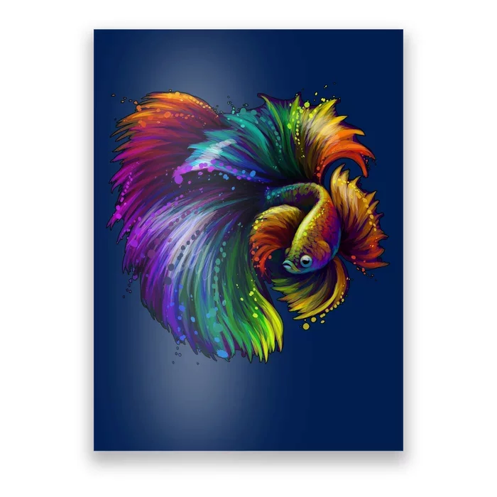 Colorful Tropical Beta Fish Poster