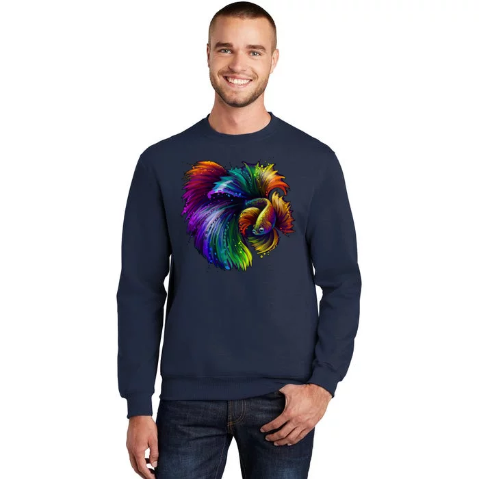 Colorful Tropical Beta Fish Tall Sweatshirt