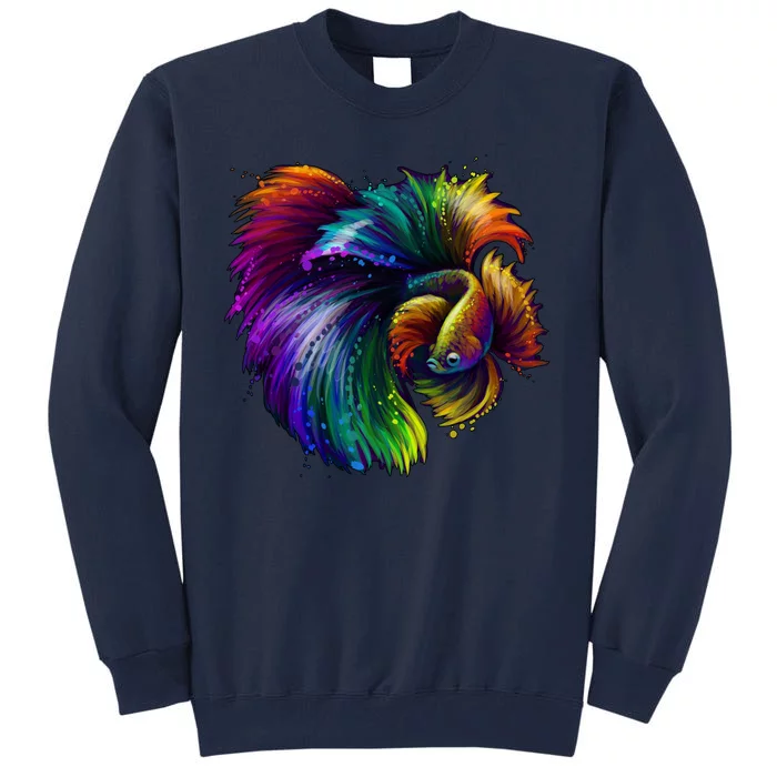 Colorful Tropical Beta Fish Tall Sweatshirt