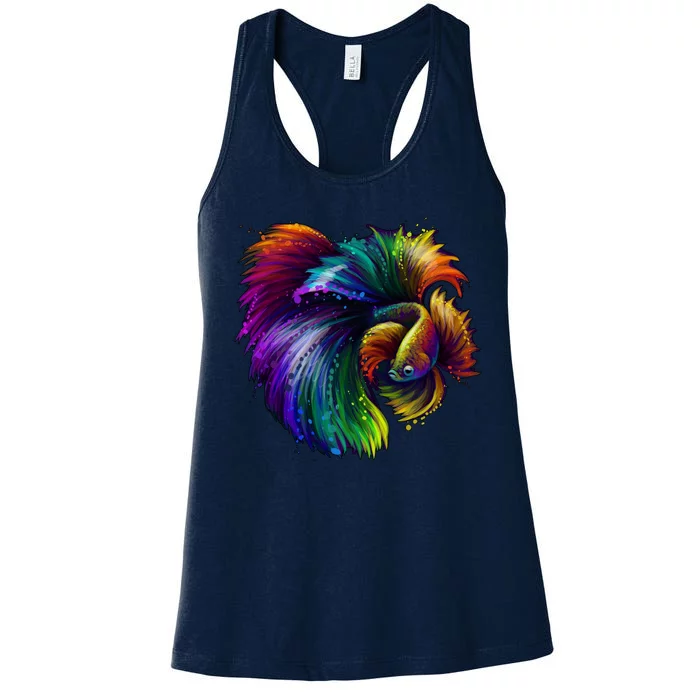 Colorful Tropical Beta Fish Women's Racerback Tank