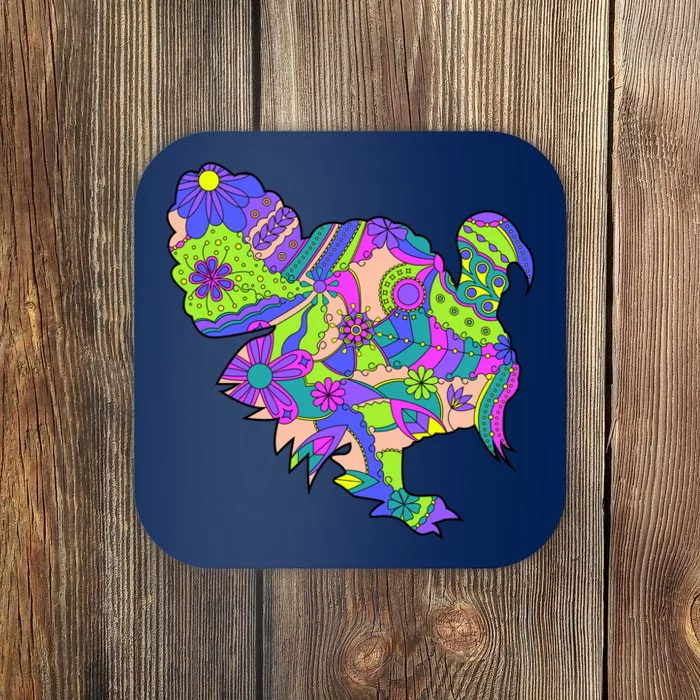 Colorful Turkey Abstract Coaster