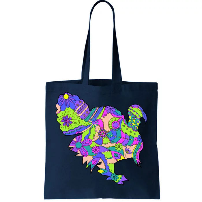 Colorful Turkey Abstract Tote Bag