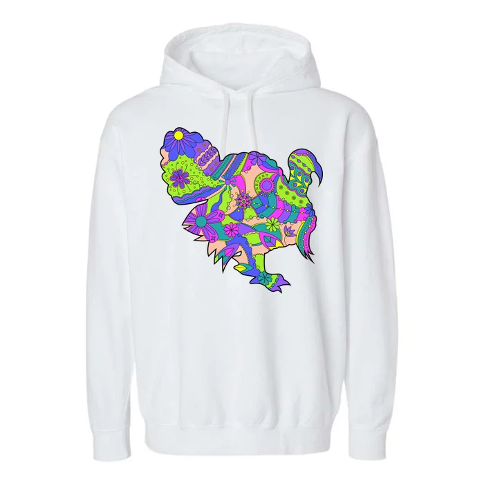 Colorful Turkey Abstract Garment-Dyed Fleece Hoodie