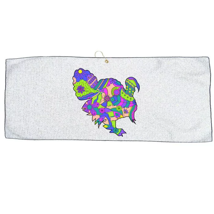 Colorful Turkey Abstract Large Microfiber Waffle Golf Towel