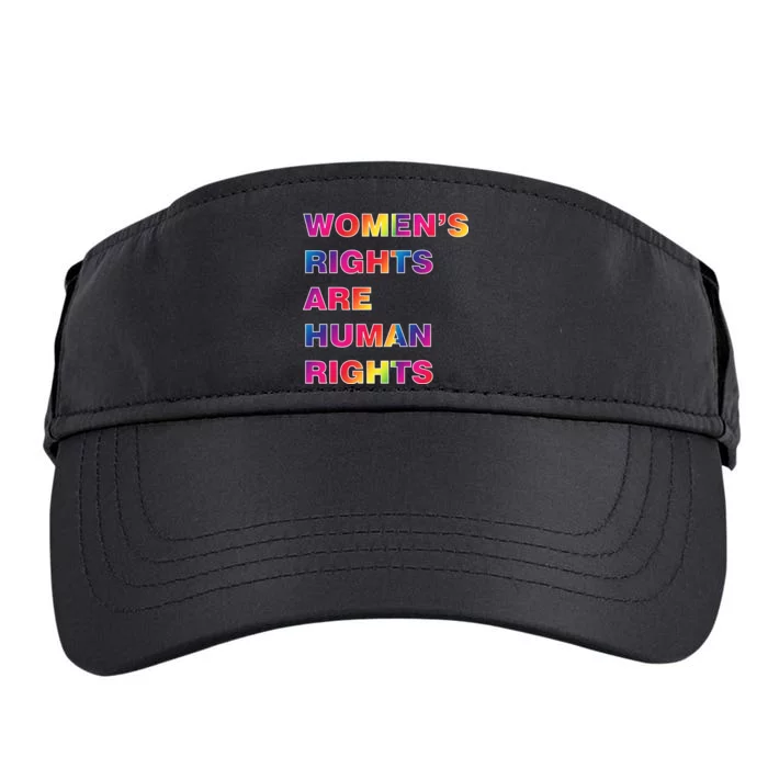 Colorful Women's Rights Are Human Rights Adult Drive Performance Visor