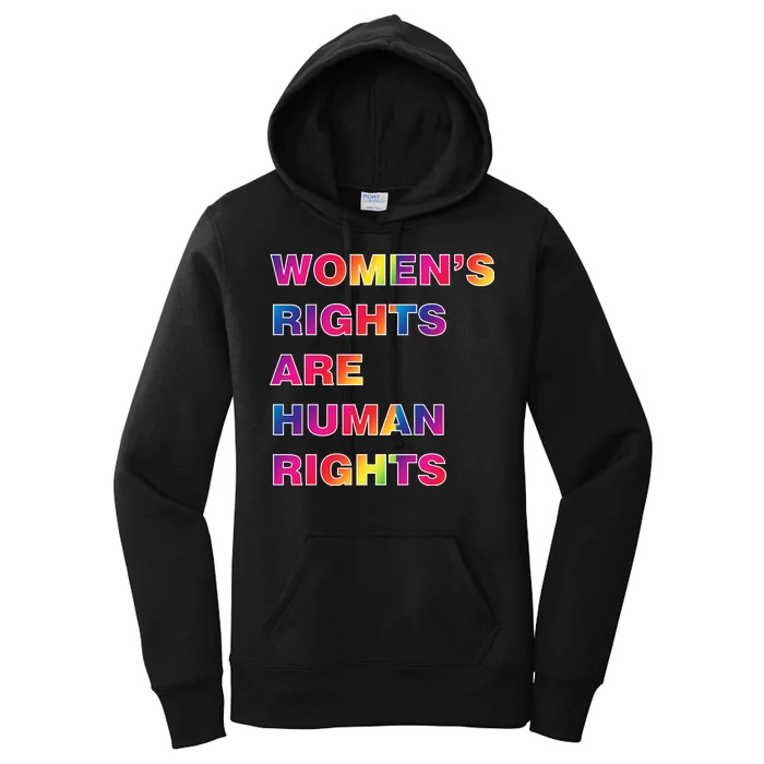 Colorful Women's Rights Are Human Rights Women's Pullover Hoodie