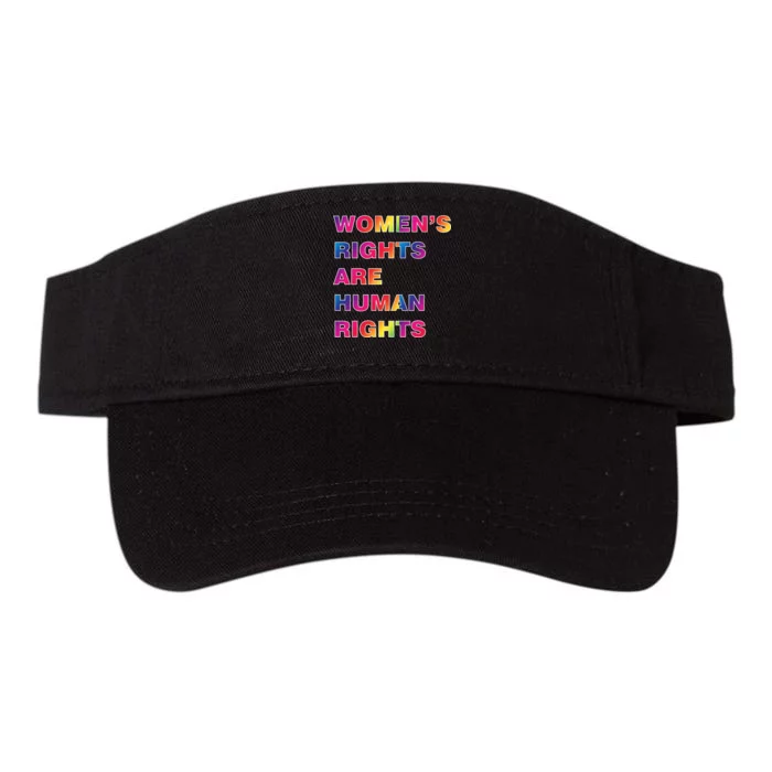 Colorful Women's Rights Are Human Rights Valucap Bio-Washed Visor