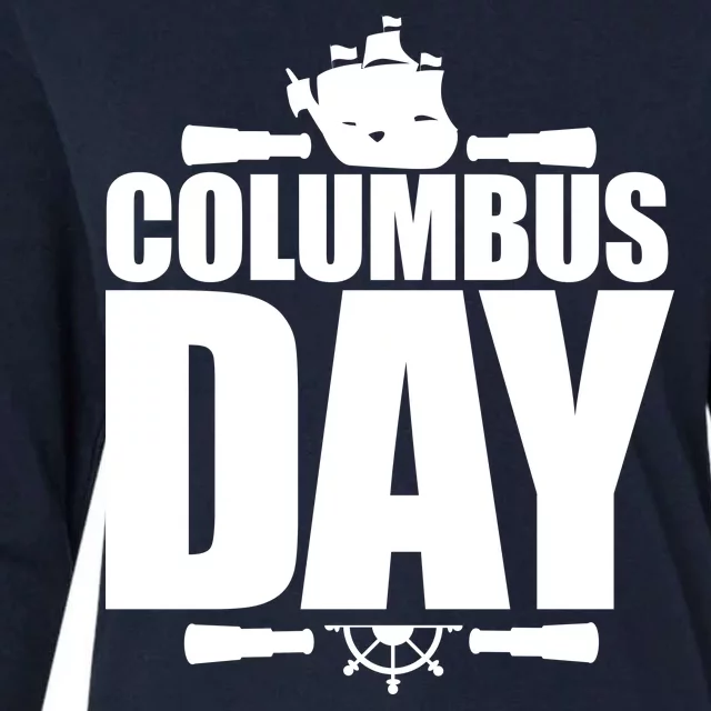 Columbus Day Womens Cotton Relaxed Long Sleeve T-Shirt