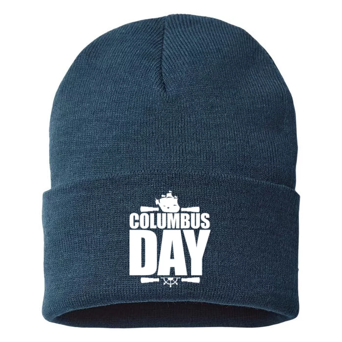 Columbus Day Sustainable Knit Beanie