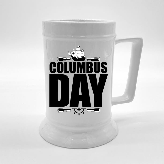 Columbus Day Front & Back Beer Stein