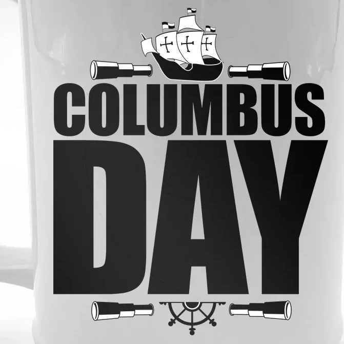 Columbus Day Front & Back Beer Stein