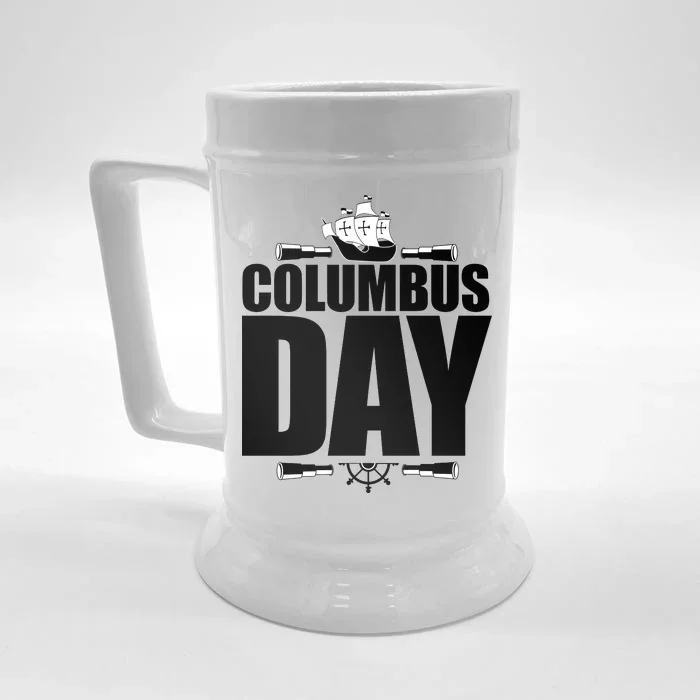 Columbus Day Front & Back Beer Stein