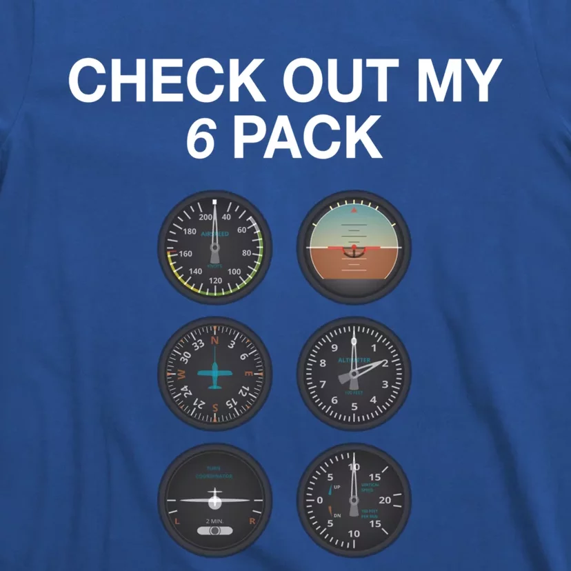 Check Out My Airplane Six Pack Funny Pilot Gag Gift T-Shirt