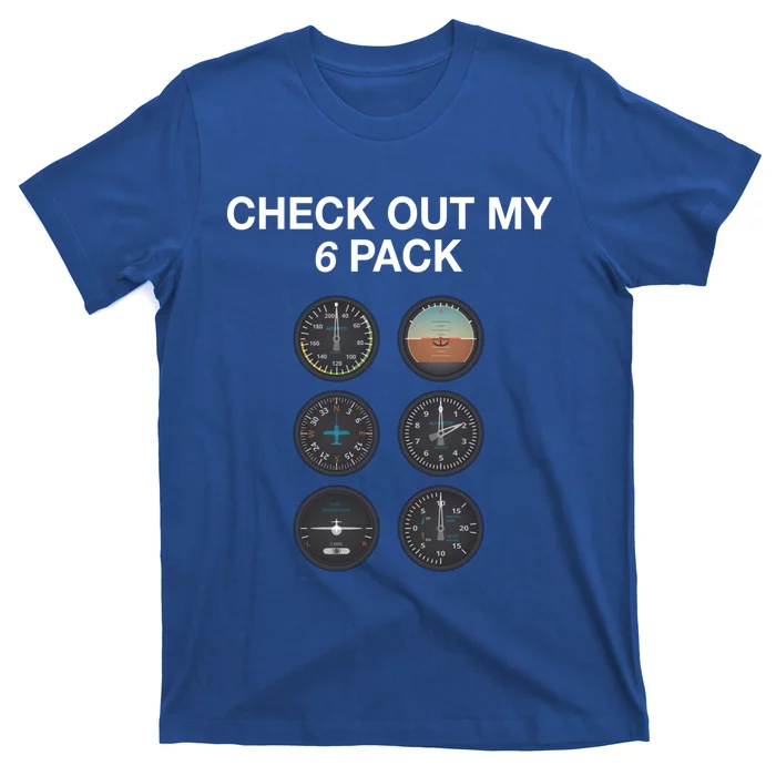 Check Out My Airplane Six Pack Funny Pilot Gag Gift T-Shirt