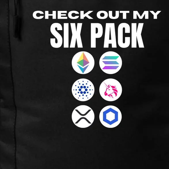 Check Out My Six Pack, Funny Gym Crypto Altcoin Lovers Meme Daily Commute Backpack