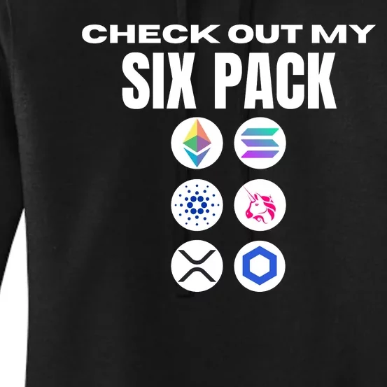 Check Out My Six Pack, Funny Gym Crypto Altcoin Lovers Meme Women's Pullover Hoodie