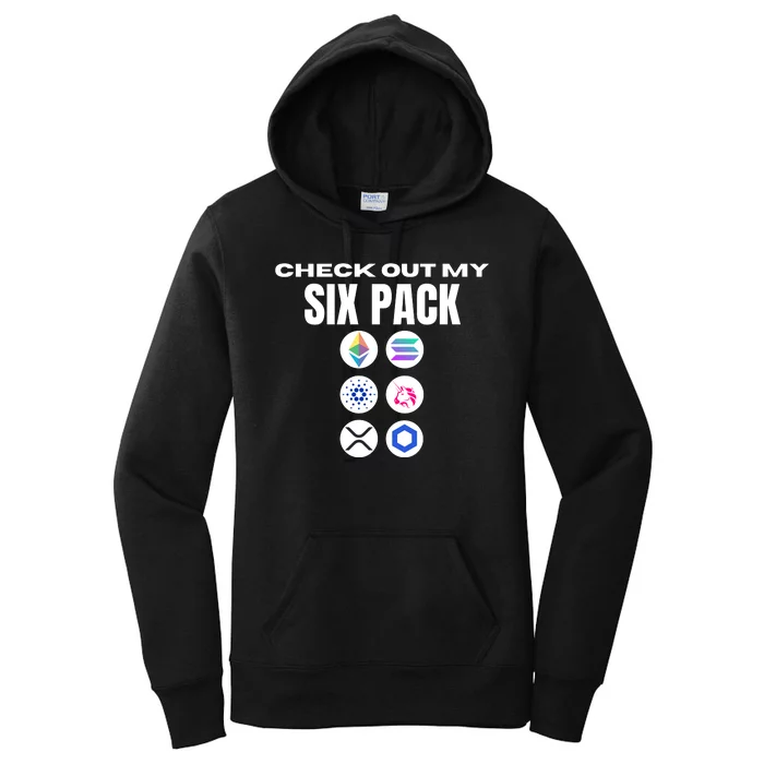 Check Out My Six Pack, Funny Gym Crypto Altcoin Lovers Meme Women's Pullover Hoodie