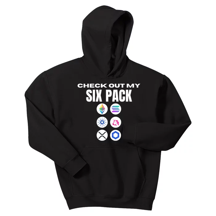 Check Out My Six Pack, Funny Gym Crypto Altcoin Lovers Meme Kids Hoodie