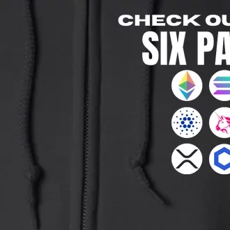 Check Out My Six Pack, Funny Gym Crypto Altcoin Lovers Meme Full Zip Hoodie